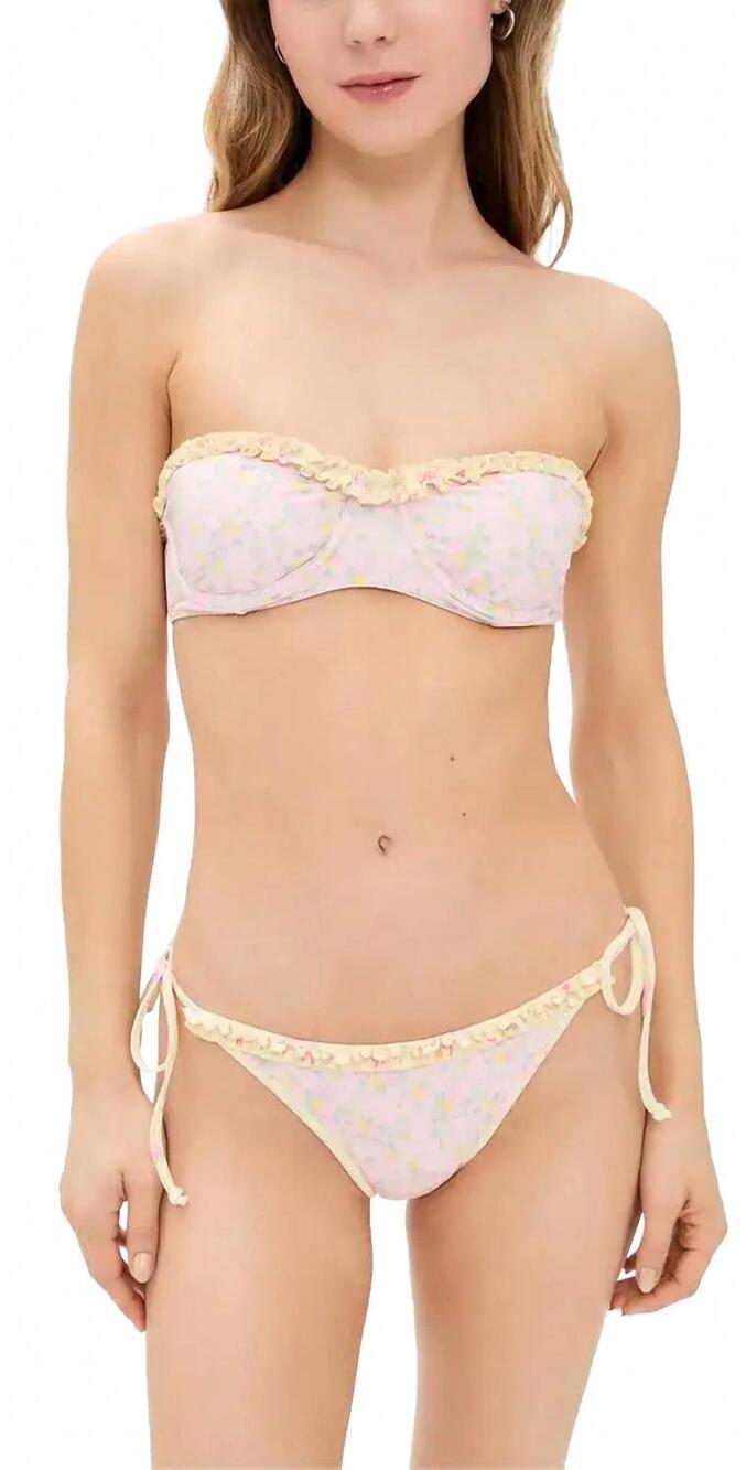 NEW LOVESHACKFANCY tallie bikini set in strawberry lemonade